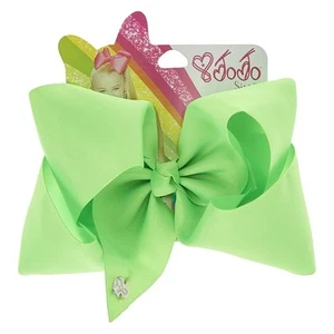 JoJo Siwa Large Bright Neon Green Signature Hair Bow NEW - Picture 1 of 2