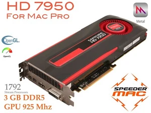  AMD HD 7950 3GB Ram Mac Pro 4K Metal/ Mojave/ Catalina/Monterey/Sequoia - Imagen 1 de 6