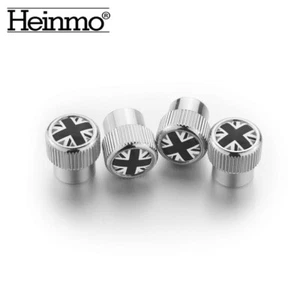 Union Jack Flag Universal Car Wheel Tire Valve Caps Stem Air Cap For Mini Cooper - Picture 1 of 2