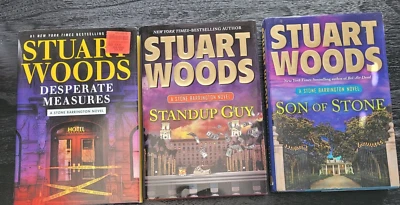 Stuart Woods Lot of 3 Stone Barrington Hardcover Thrillers - Desperate Measures - Image 1 of 4