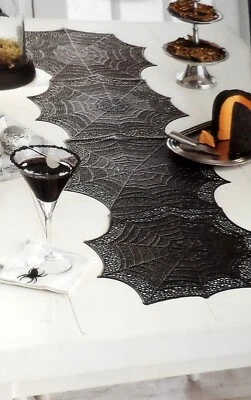 Midnight Market Spiderweb Table Runner - NWT - Image 1 of 3