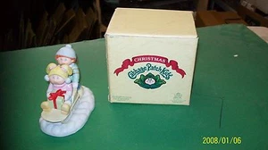 CABBAGE PATCH KIDS porcelain figurine SLEIGH RIDE IN BOX - Picture 1 of 2
