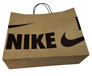 Lot of 5 NIKE Swoosh Brown Retail Shopping Bag Medium 17x16x6 Ships Flat - Picture 1 of 5