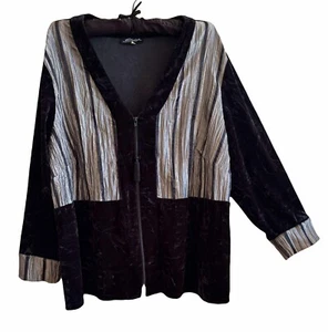 SWISH Black Crushed Velvet Jacket-Size 22 - Picture 1 of 2