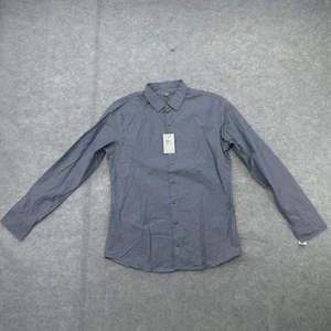 Van Heusen Shirt Mens XL Tall Royal Navy Stain Shield Stretch Wrinkle Free Blue - Picture 1 of 15