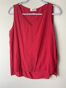 Mela Purdie Size 12 Womens Top Sleeveless Red Technical Polyester - Picture 1 of 10