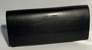 Saint Laurent Sunglass/Eyeglass Black Leather Case, Magnetic Close - Picture 1 of 7