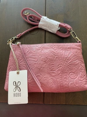 HOBO Darcy Crossbody In Tooled Embossed Leather - Mauve - NWT Retails $158 - Image 1 of 4