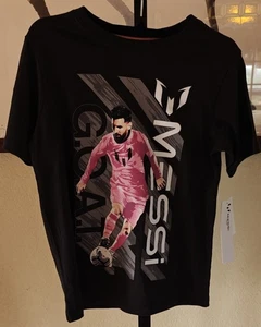 Lionel Messi Soccer Star 10 Collage Print Youth Unisex T-Shirt (S) Size 6/7 - Picture 1 of 4