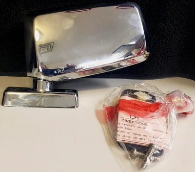 DATSUN PICK-UP TRUCK Driver LH Side View Sport NOS MIRROR w/Base Mount- IKI 8027 Foto 1 de 4
