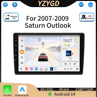 For 2007-2009 Saturn Outlook Android Car Stereo Radio Carplay GPS WIFI 2+32G — 第 1/4 张图片