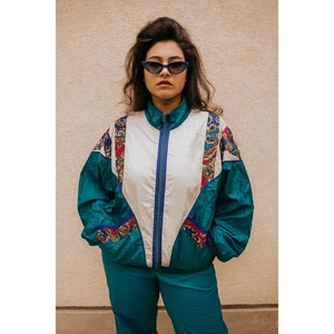 Bold Spirit Set 2 Pezzi Tuta Pista Giacca a Vento Pantaloni Vintage Donna XL - Foto 1 di 14