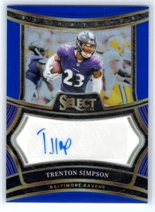 Trenton Simpson 2024 Select Blue Prizm Auto! 45/149! Ravens - Picture 1 of 2
