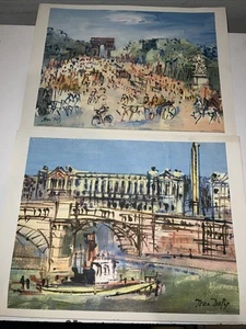 2 impresiones de escena de Jean Dufy Paris Donald Art Co - Imagen 1 de 5