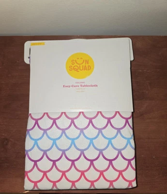 Target Sun Squad Easy Care Oblong Fish Scale Pattern Tablecloth 60" x 84" - Image 1 of 3