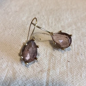 Elegantes pendientes lágrima dorados y marrones sin marca área lóbulo vintage 0,5 pulgadas - Imagen 1 de 4