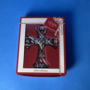LENOX 2019- ANNUAL FILIGREE CROSS GEMMED Christmas ORNAMENT 9th In Series - Picture 1 of 6