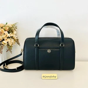 Nuevo con etiquetas Bolso Bandolera Michael Kors Cartera Mediana de Lona Cuero Negro MK - Imagen 1 de 9