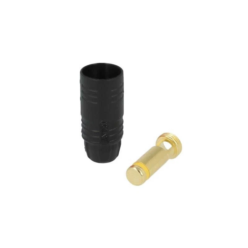 7 mm Anti-Blitz Goldsteckersystem AS150 - 150A - Stecker schwarz - Bild 1 von 1