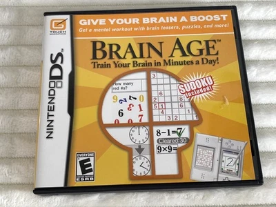 Brain Age: Train Your Brain in Minutes a Day (Nintendo DS, 2006) CIB COMPLETE - Image 1 of 4
