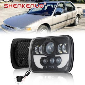 For Honda Accord 1986-1990 7X6" H6014/H6052/H6054 Chrome Led Headlight Square - Picture 1 of 17
