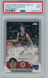 ANDREJ STOJAKOVIC Auto 2023 Topps Chrome McDonalds AA McDonald's Rookie PSA 9 - Picture 1 of 2