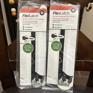 2pk FlexLatch Cat Door Holder Latch Adjustable Alternative Installs Fast Strap - Picture 1 of 2