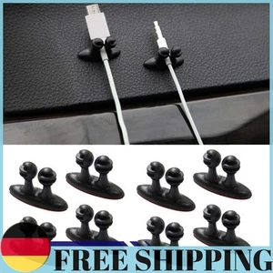 8Pcs Adhésif Multifonctionnel Voiture Chargeur Ligne Fermoir Casque Câble Clip - Photo 1/7