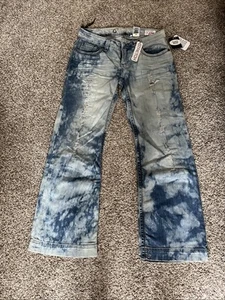 New Southern Thread Jean Womens Size 29S Cloud Wash Blue Distressed Bell Bottoms - Picture 1 of 10