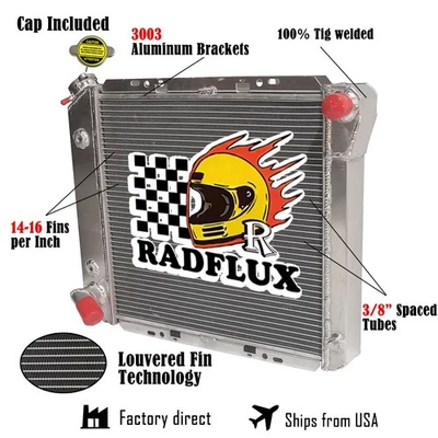 CU916 E47H8005G 2Row Aluminum Radiator For Ford Bronco II 1984 Ranger 1983-1984 - Imagem 1 de 4