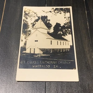 Old Postcard St. Lukes Lutheran Church Waterloo Iowa - Picture 1 of 2