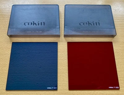 Cokin Color Filter Coef. +3 Red P.003 & Blue 80B P.021 Series P Rectangular - Image 1 of 4