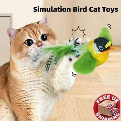Interactive Hanging Bird Cat Toy – Catnip Teaser Toy with Sound Indoor Fun - Image 1 of 4