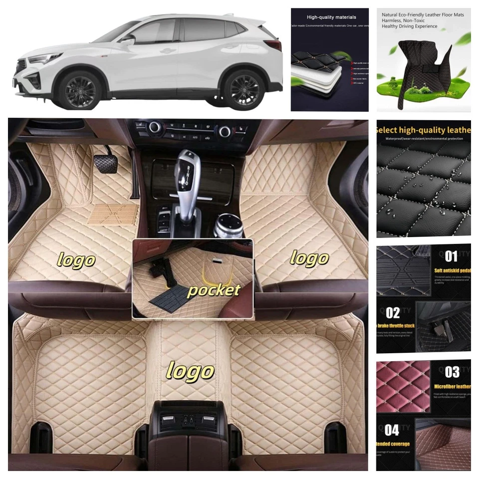 For Acura MDX Waterproof Car Floor Mats Carpets Custom Cargo Liners All Weather - Изображение 1 из 4