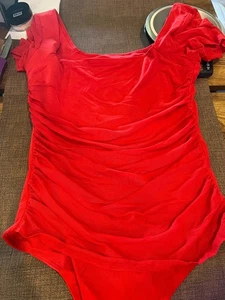 ruched bodysuit small Red - Picture 1 of 3