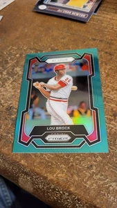2024 Panini Prizm Baseball Green Prizm Lou Brock #280 - Picture 1 of 2