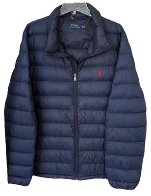 Abrigo Chaqueta Polo Ralph Lauren Empacable Abajo Puffer Sin Capucha Azul Marino Talla 2XLT Foto 1 de 4