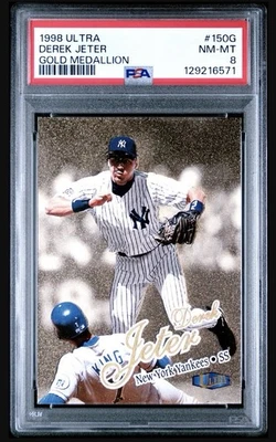 Ultra Derek Jeter 1998 #150G medallón de oro | PSA 8 | solo 15 calificados más altos 🔥 Foto 1 de 2