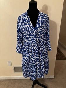Rachel Zoe Blue Print Dress - Picture 1 of 9