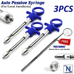 3 Stück Auto Passive Spritzen Kapsel Ansaugen Dental Lokalanästhesie + Spiegel - Bild 1 von 7