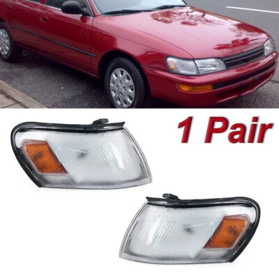 1Pair Side Marker Parking Turn Signal Corner Light For Toyota Corolla 1993-1997 Foto 1 de 4