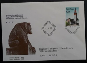 1973 Finland National Museum FDC ties 0.6Mk stamp cd Helsinki to Ekenas - Bild 1 von 2
