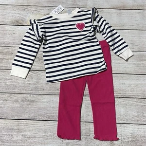 Children’s Place Toddler Girl Heart Outfit Size 2T. NWT! 2 Pieces. Colorful - Picture 1 of 10