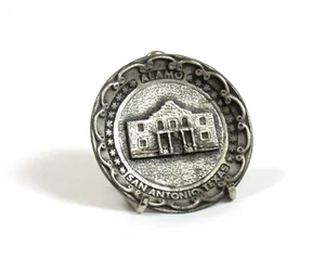 Miniature Colonial Pewter, Hyannis, Ma. "Alamo" San Antonio Texas Souvenir Plate - Picture 1 of 8