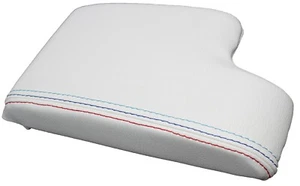 Fits 99-06 BMW E46 White w/M Style Stitch Vinyl Center Console Lid Cover - Bild 1 von 7