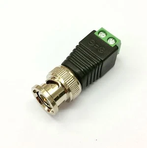 BNC MALE CONNECTOR ADAPTER CCTV CAT5 - SCREW TERMINALS  EASY FIT - Picture 1 of 5