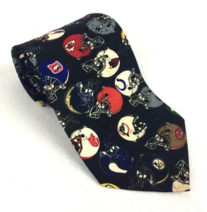 Vintage Team NFL Neck Tie 90s Football Helmet Mens Vtg Cowboys Steelers Packers - Picture 1 of 6