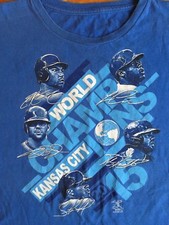 MLB Players Choice Kansas City Royals M 2015 World Series Champions T-Shirt Blue