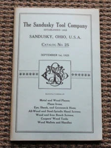 September 1st, 1925 THE SANDUSKY TOOL COMPANY Catalog No.25 - REPRINT 1978 - Picture 1 of 2