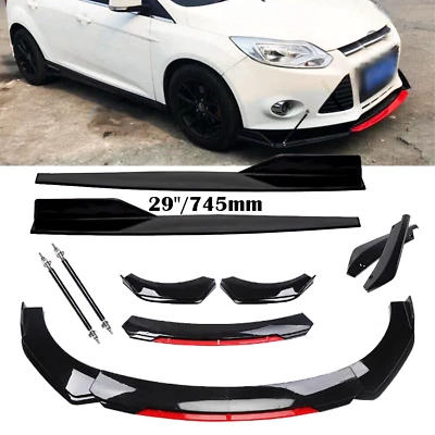 For Ford Focus RS SE ST Front Rear Bumper Lip Spoiler Splitter Side Skirt - Imagem 1 de 4